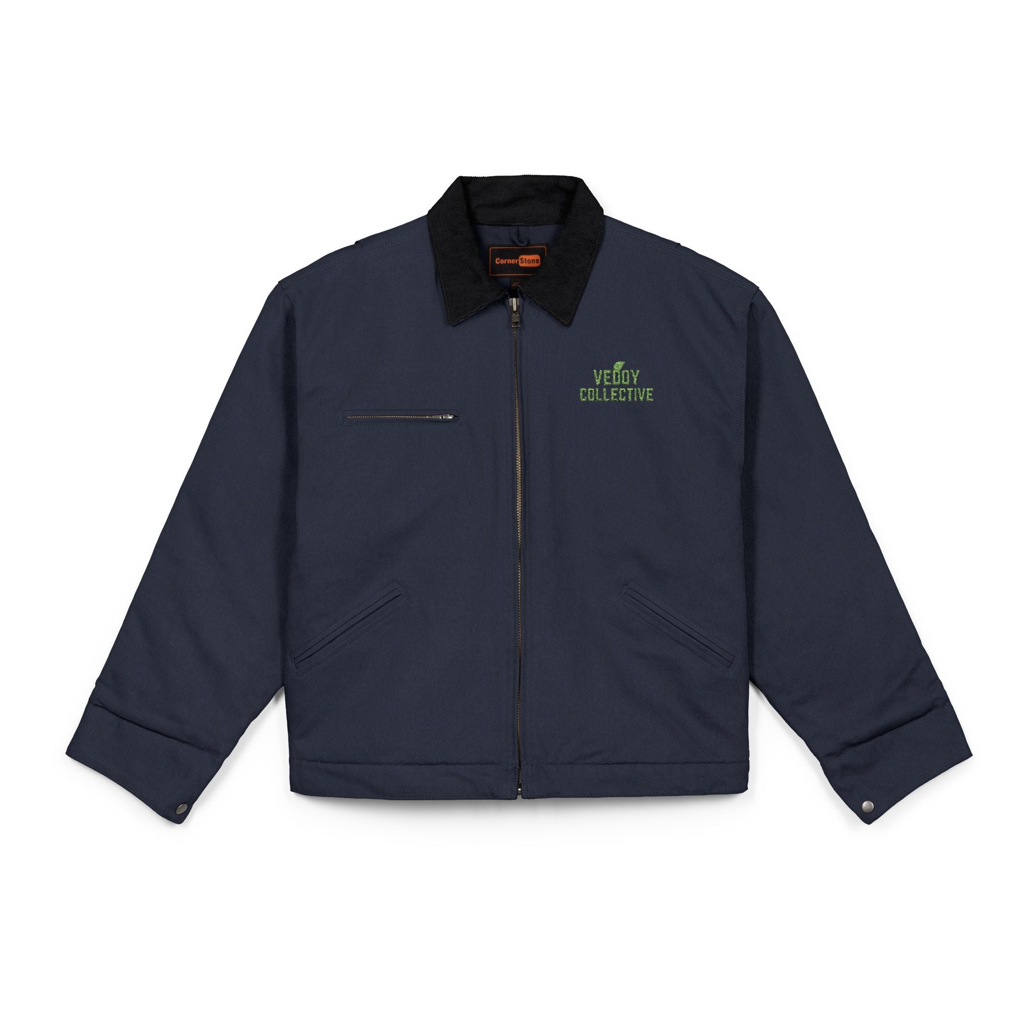 Work Jacket - Embroidered Logo Heavy-Duty Duck Cloth