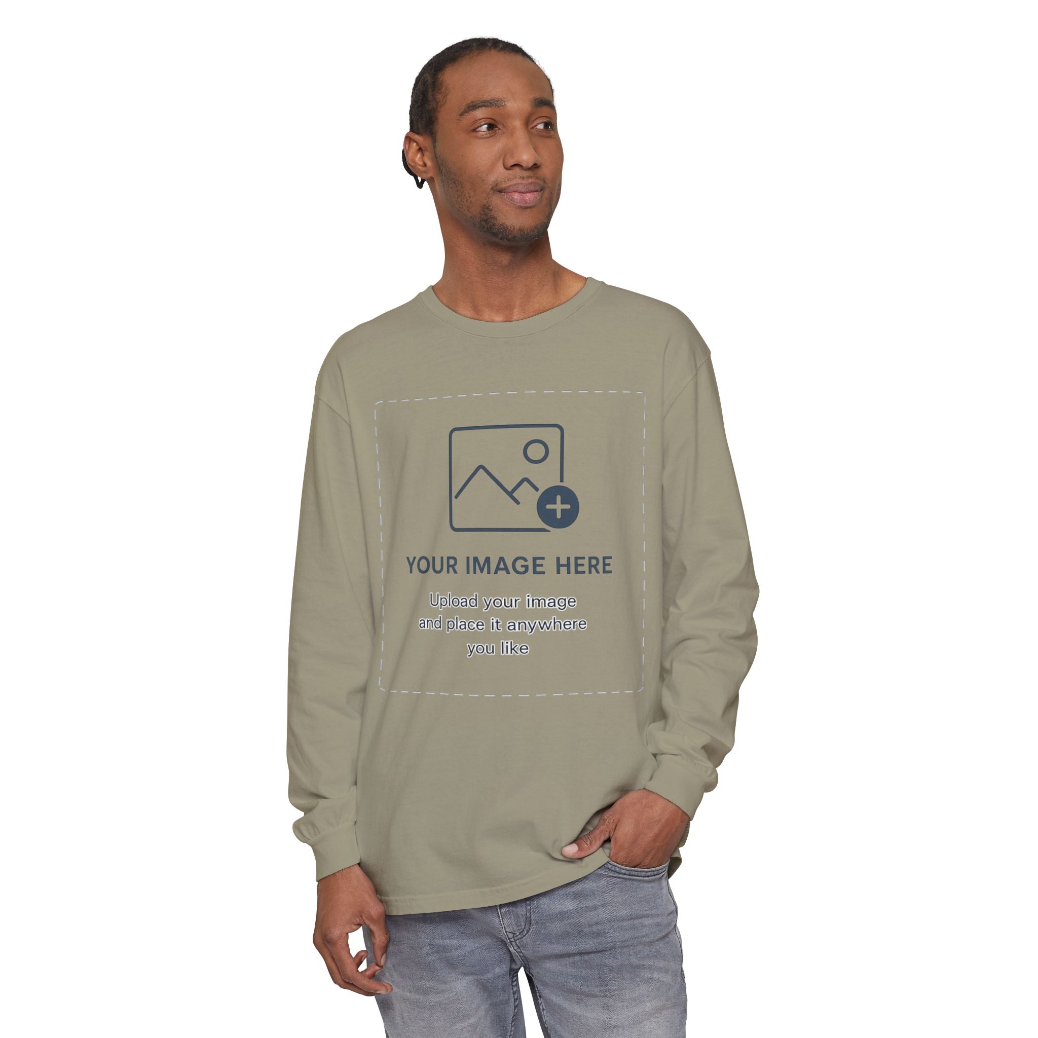 Custom Print - Unisex Garment-dyed Long Sleeve T-Shirt