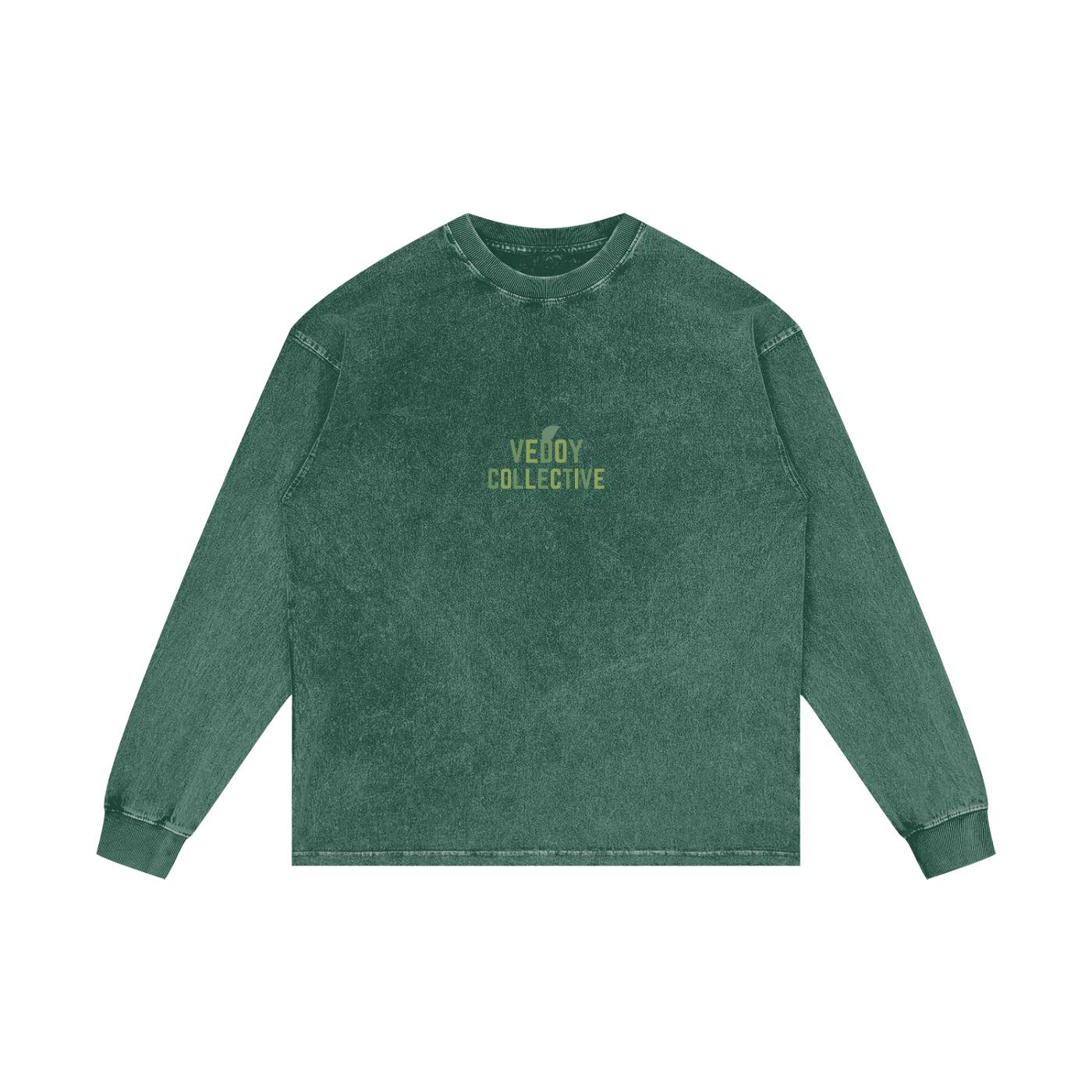 Vedoy,Collective,Sweater,Sweatshirt,Logo,Washed,Colorful,Green,Red,Blue,Unisex,Cotton,Eco,Friendly