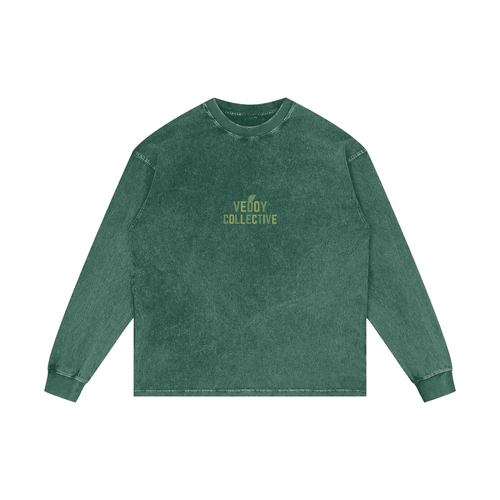 Vedoy,Collective,Sweater,Sweatshirt,Logo,Washed,Colorful,Green,Red,Blue,Unisex,Cotton,Eco,Friendly