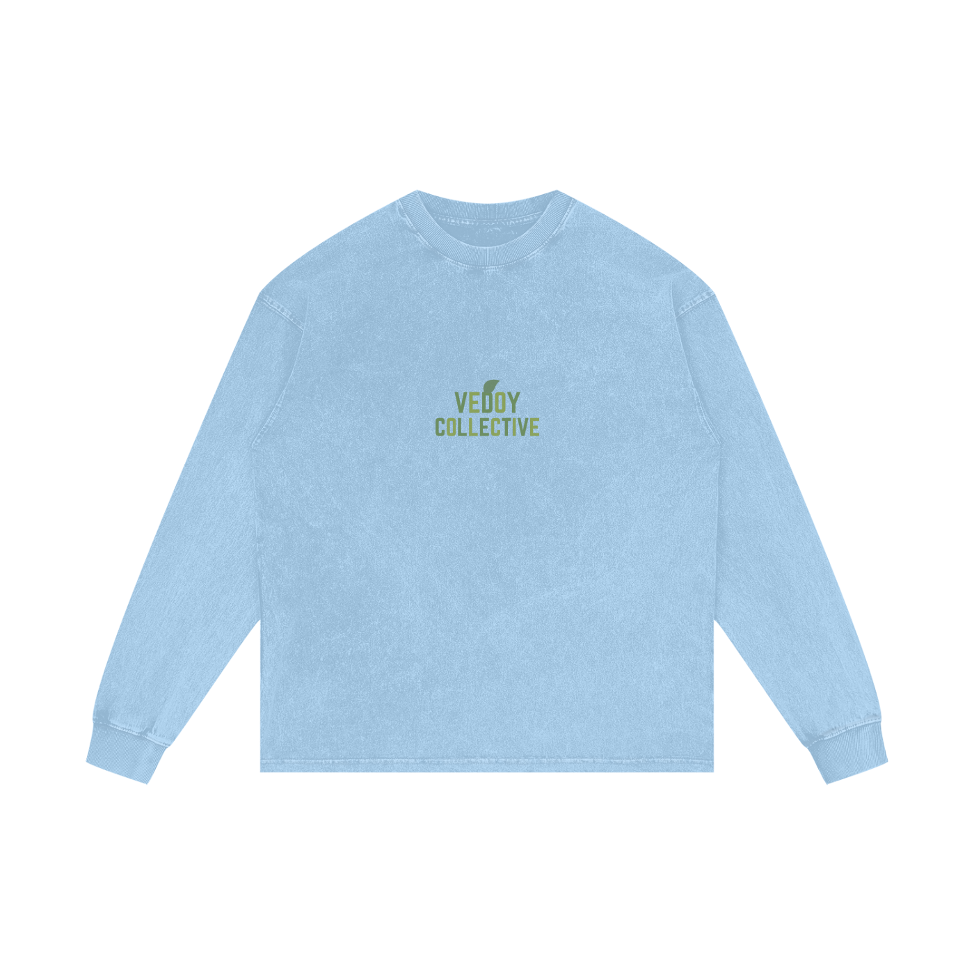 Vedoy,Collective,Sweater,Sweatshirt,Logo,Washed,Colorful,Green,Red,Blue,Unisex,Cotton,Eco,Friendly