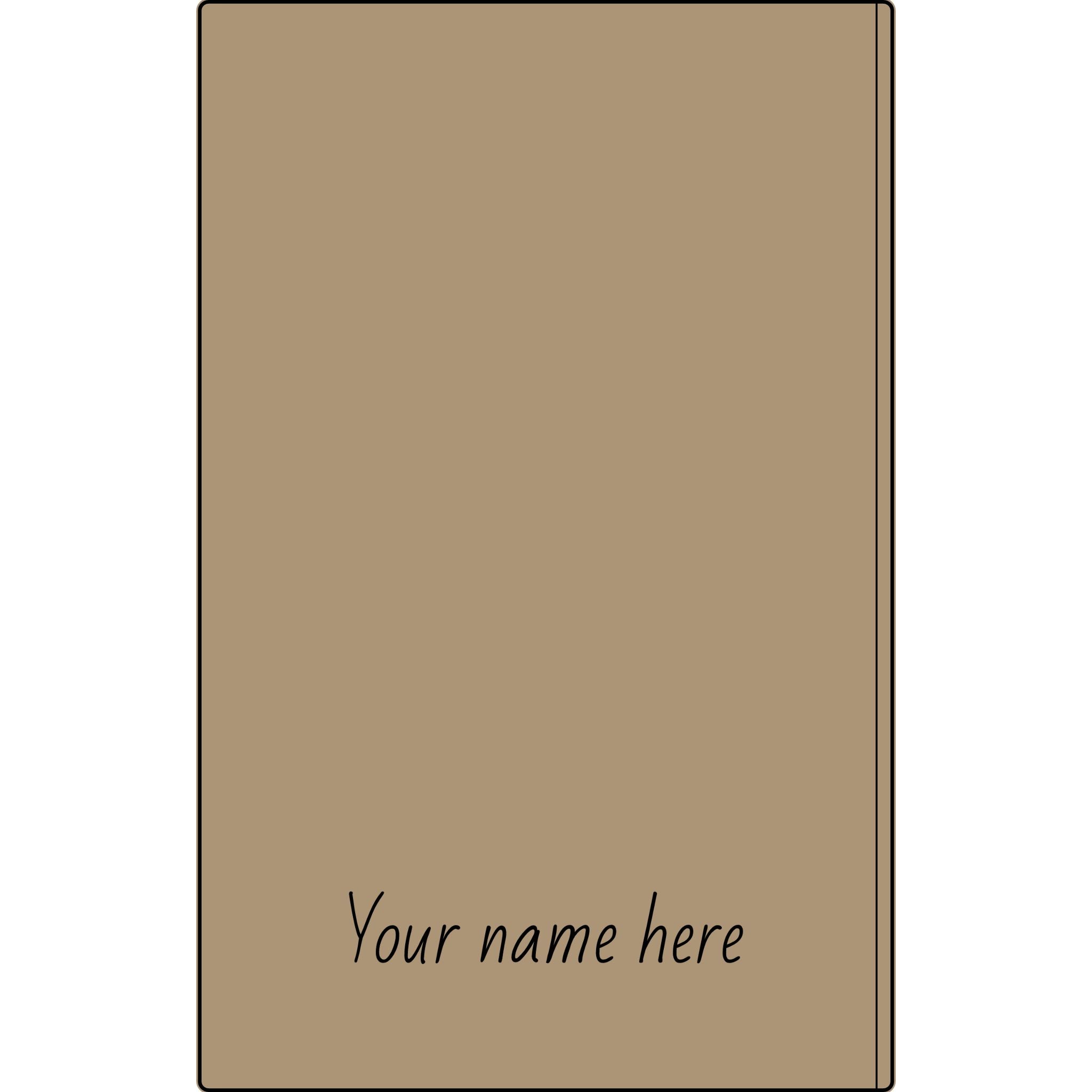 Engravable Vegan Leather Journal — Personalized Name & Image Notebook