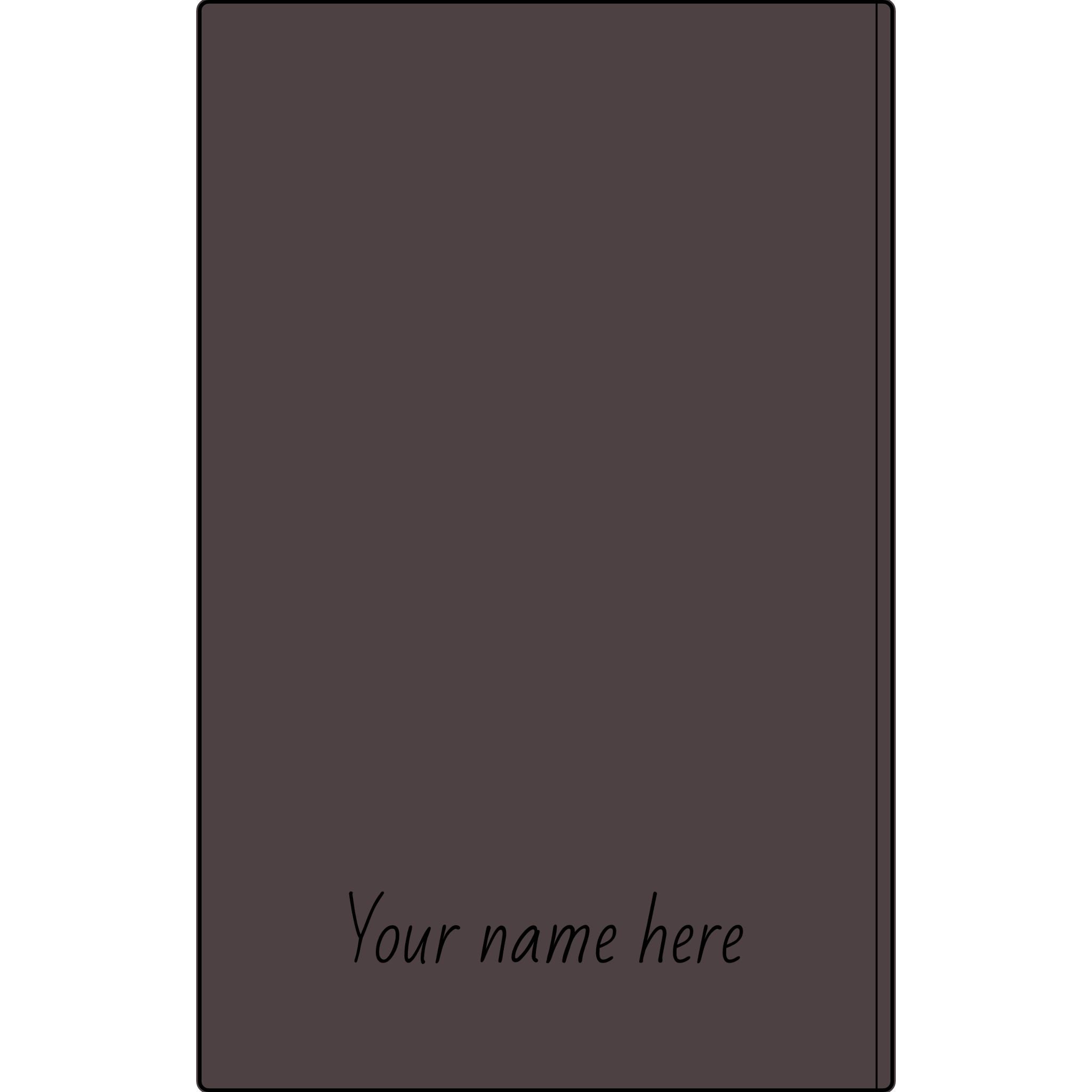 Engravable Vegan Leather Journal — Personalized Name & Image Notebook
