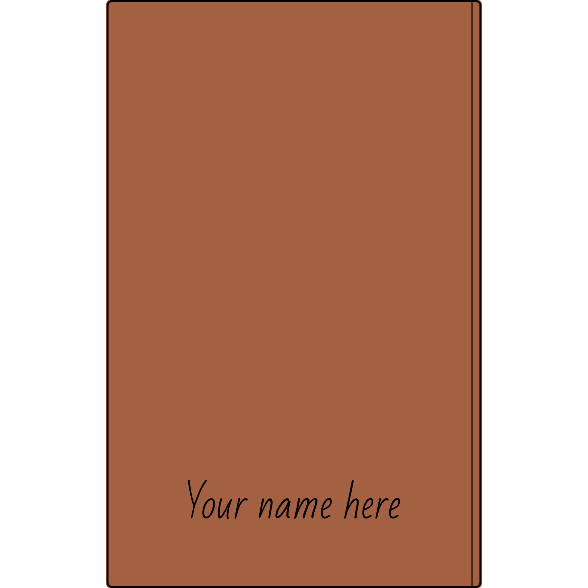 Engravable Vegan Leather Journal — Personalized Name & Image Notebook