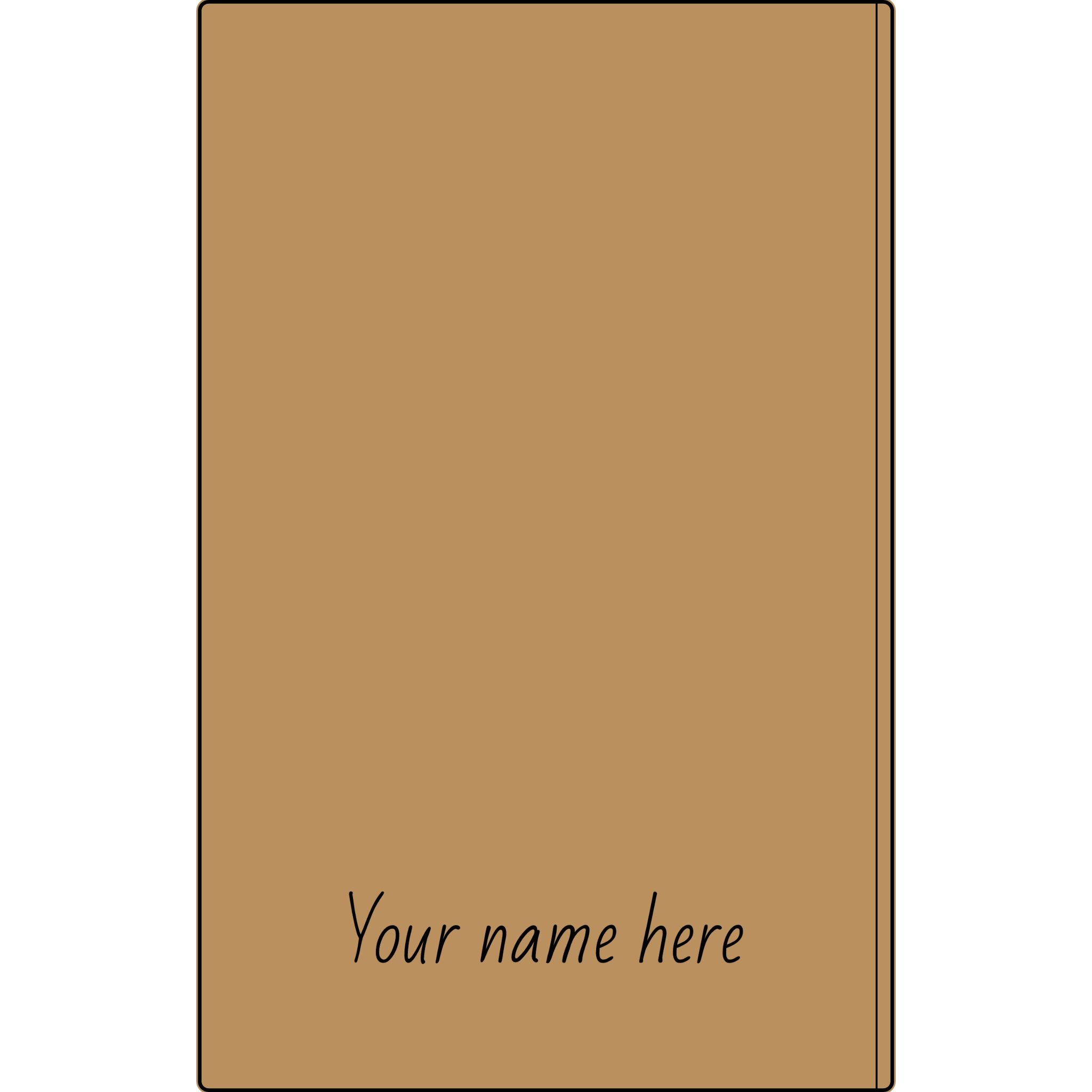 Engravable Vegan Leather Journal — Personalized Name & Image Notebook
