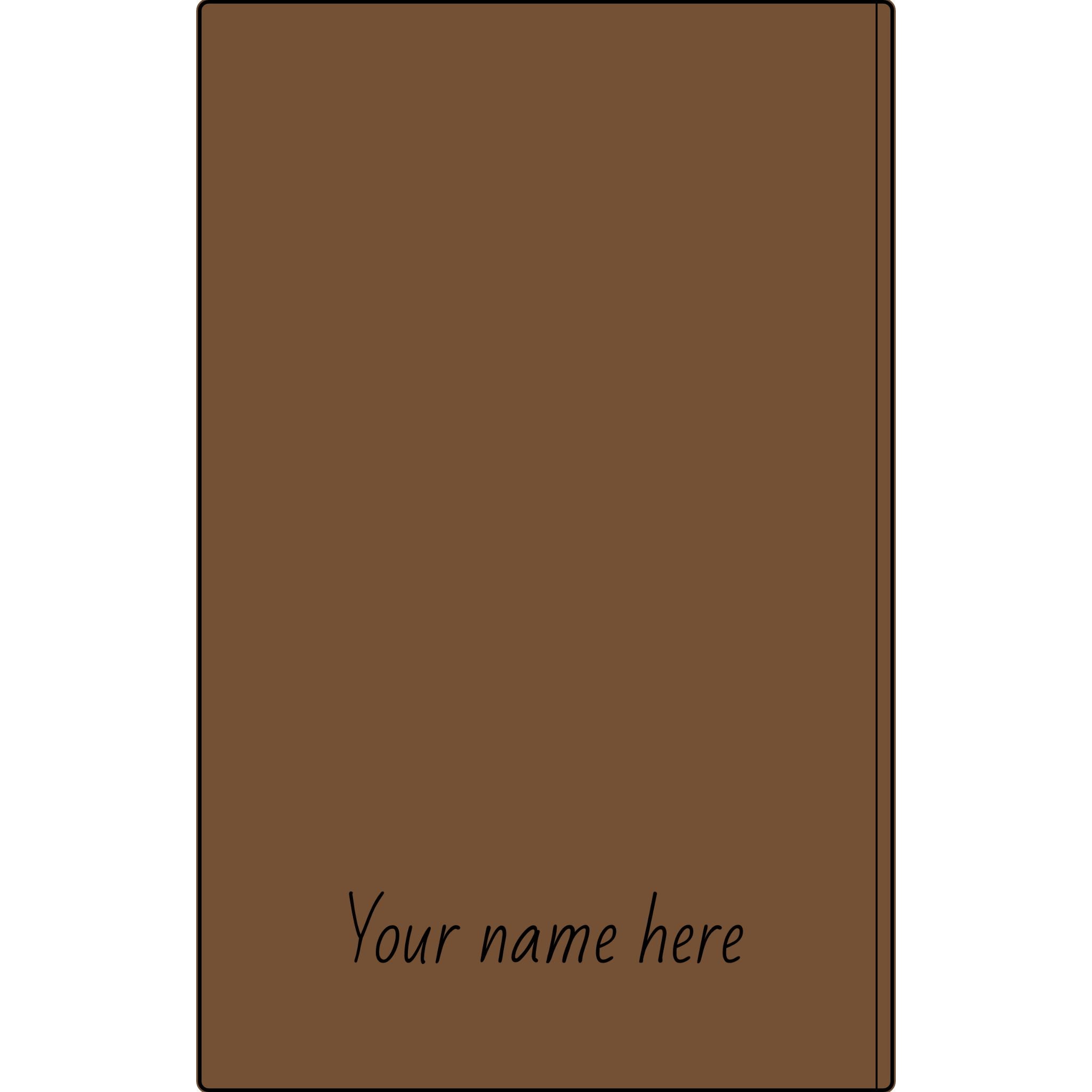 Engravable Vegan Leather Journal — Personalized Name & Image Notebook