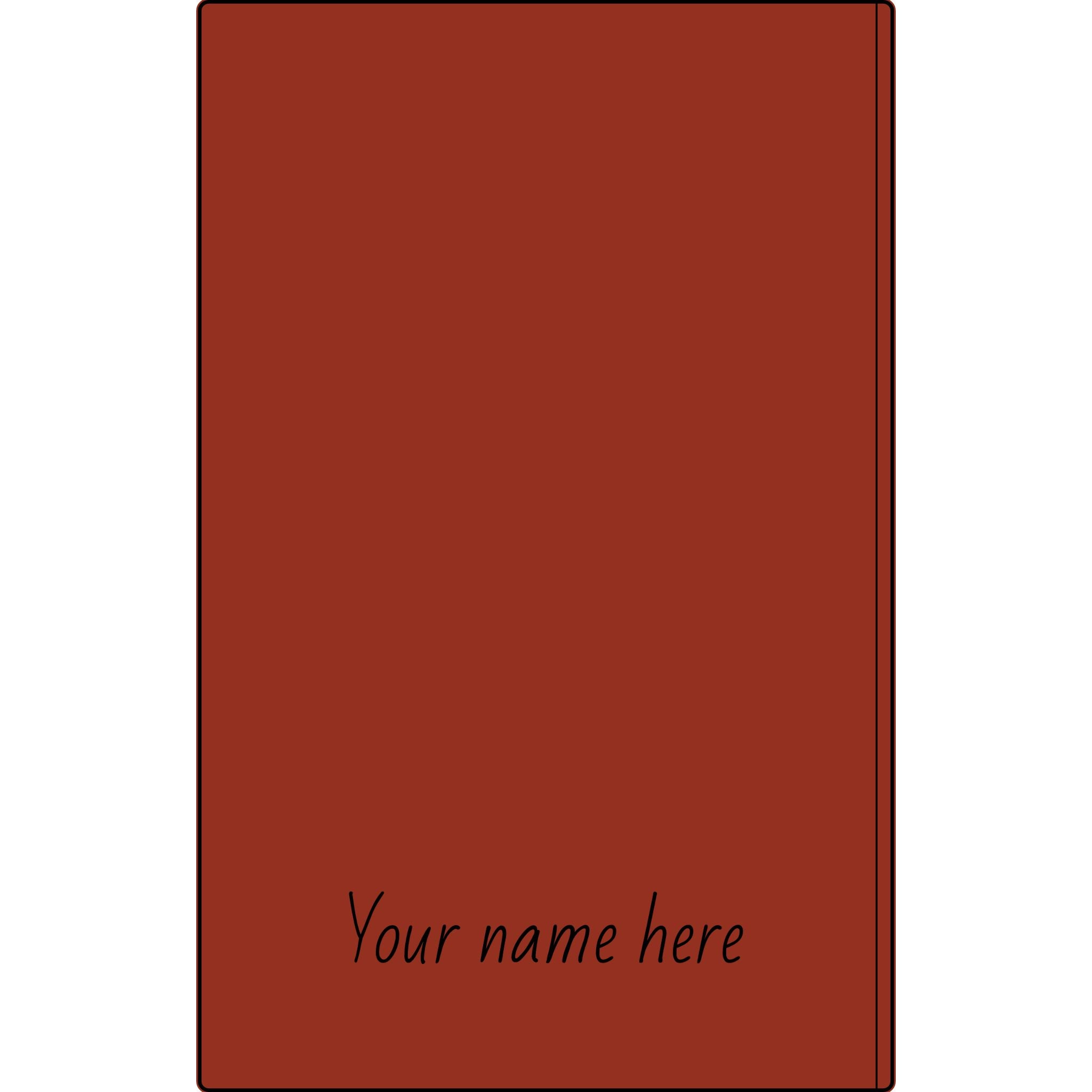 Engravable Vegan Leather Journal — Personalized Name & Image Notebook