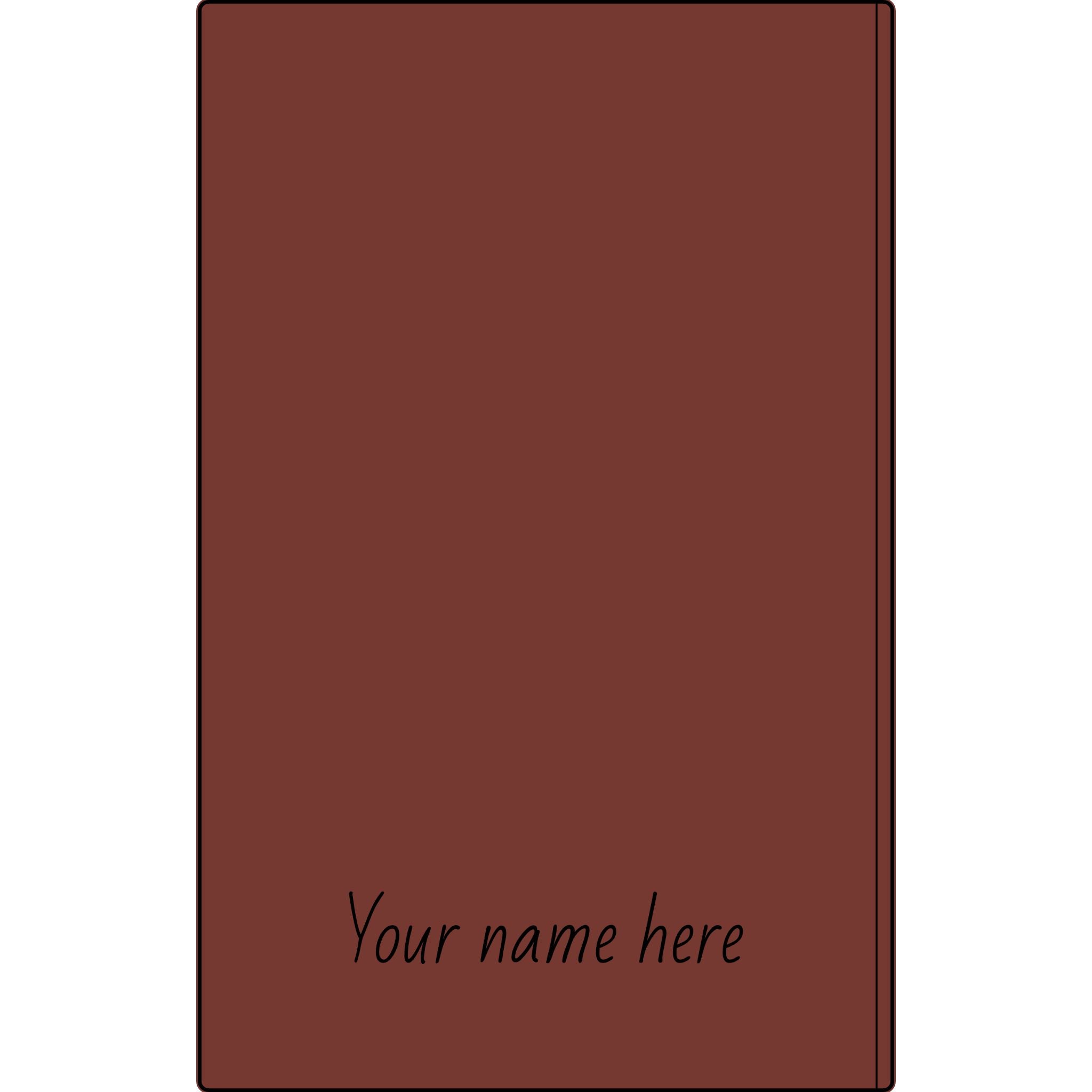 Engravable Vegan Leather Journal — Personalized Name & Image Notebook