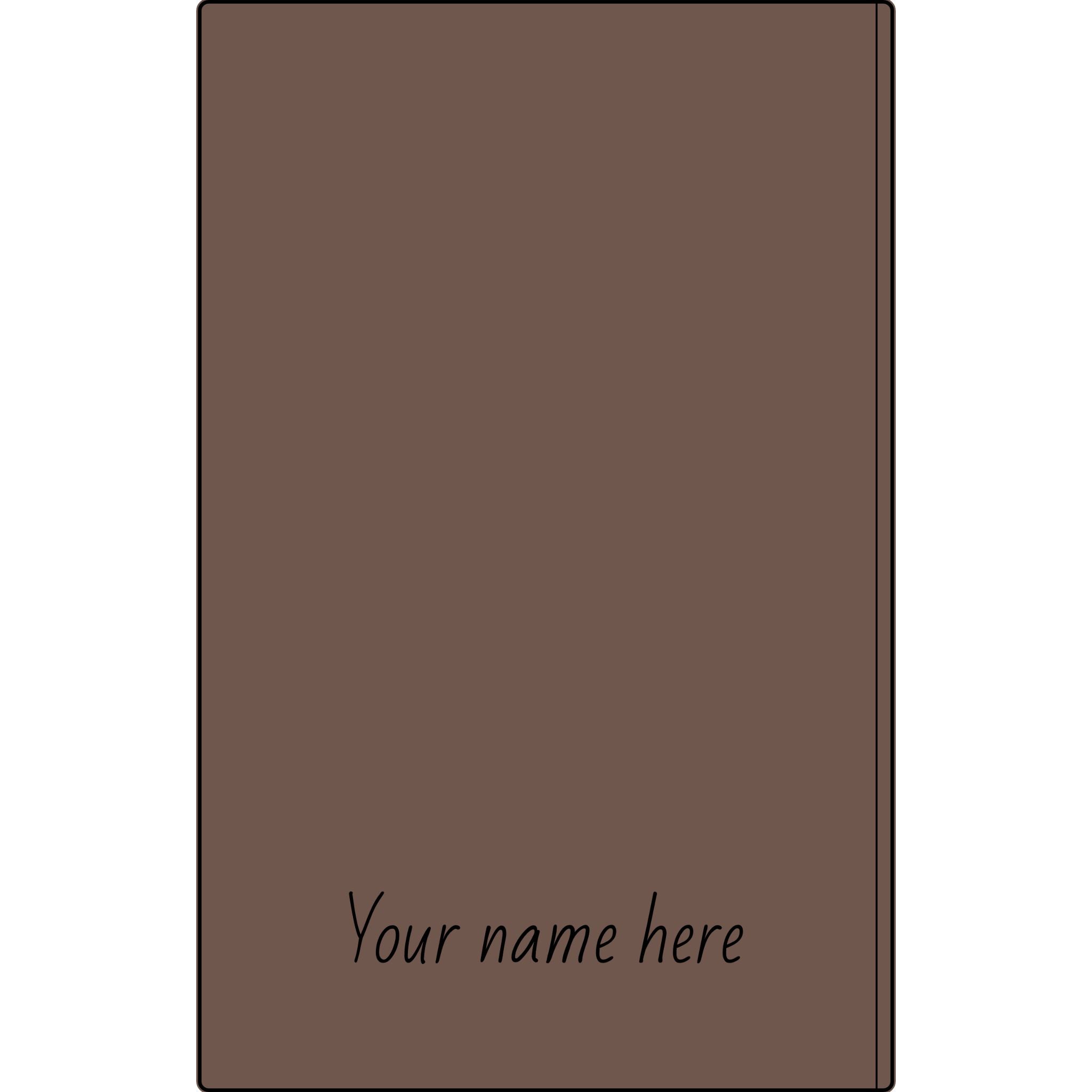 Engravable Vegan Leather Journal — Personalized Name & Image Notebook