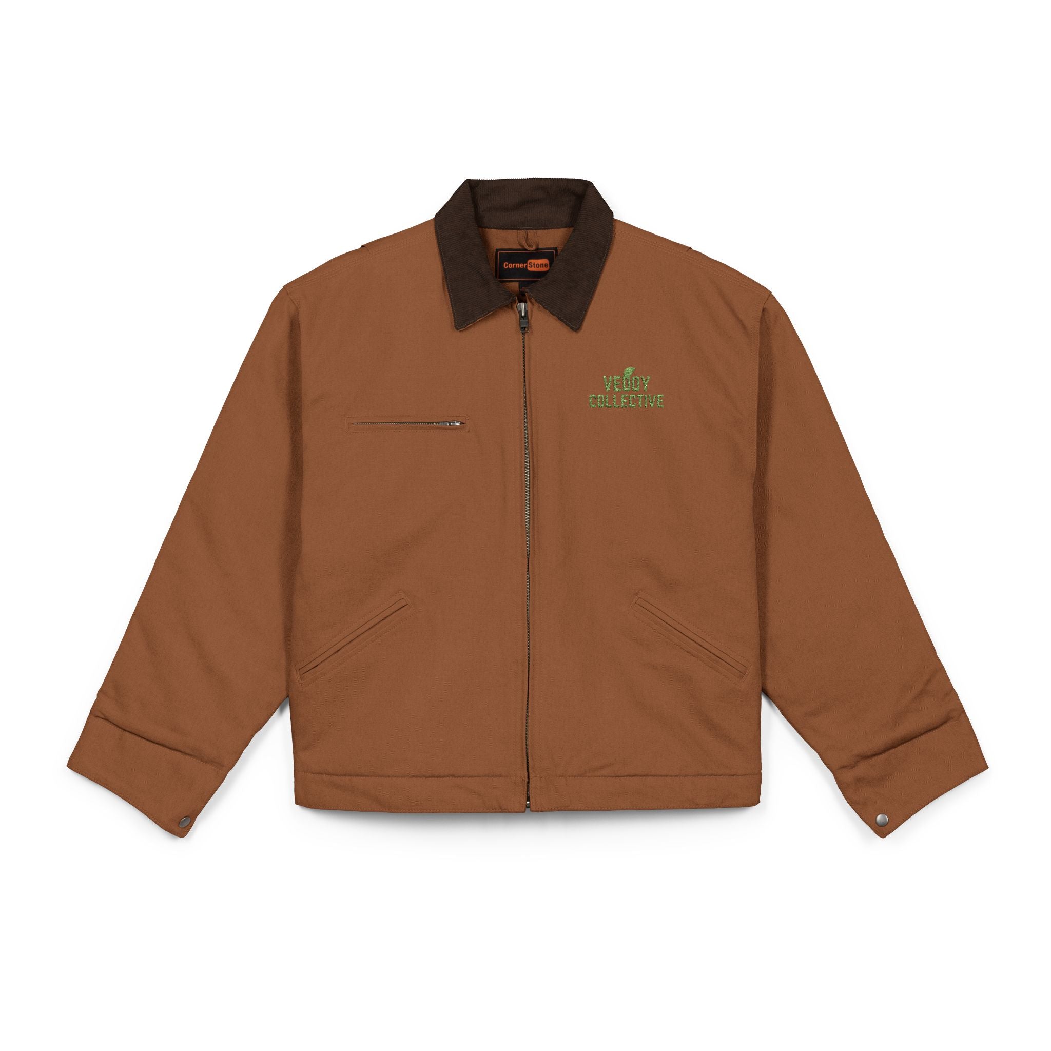 Work Jacket - Embroidered Logo Heavy-Duty Duck Cloth