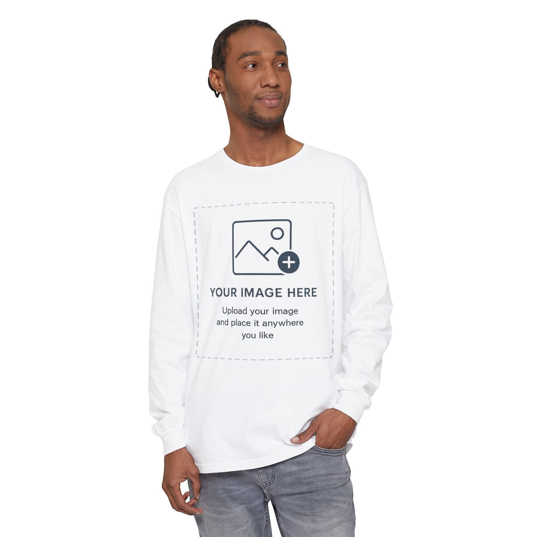 Custom Print - Unisex Garment-dyed Long Sleeve T-Shirt
