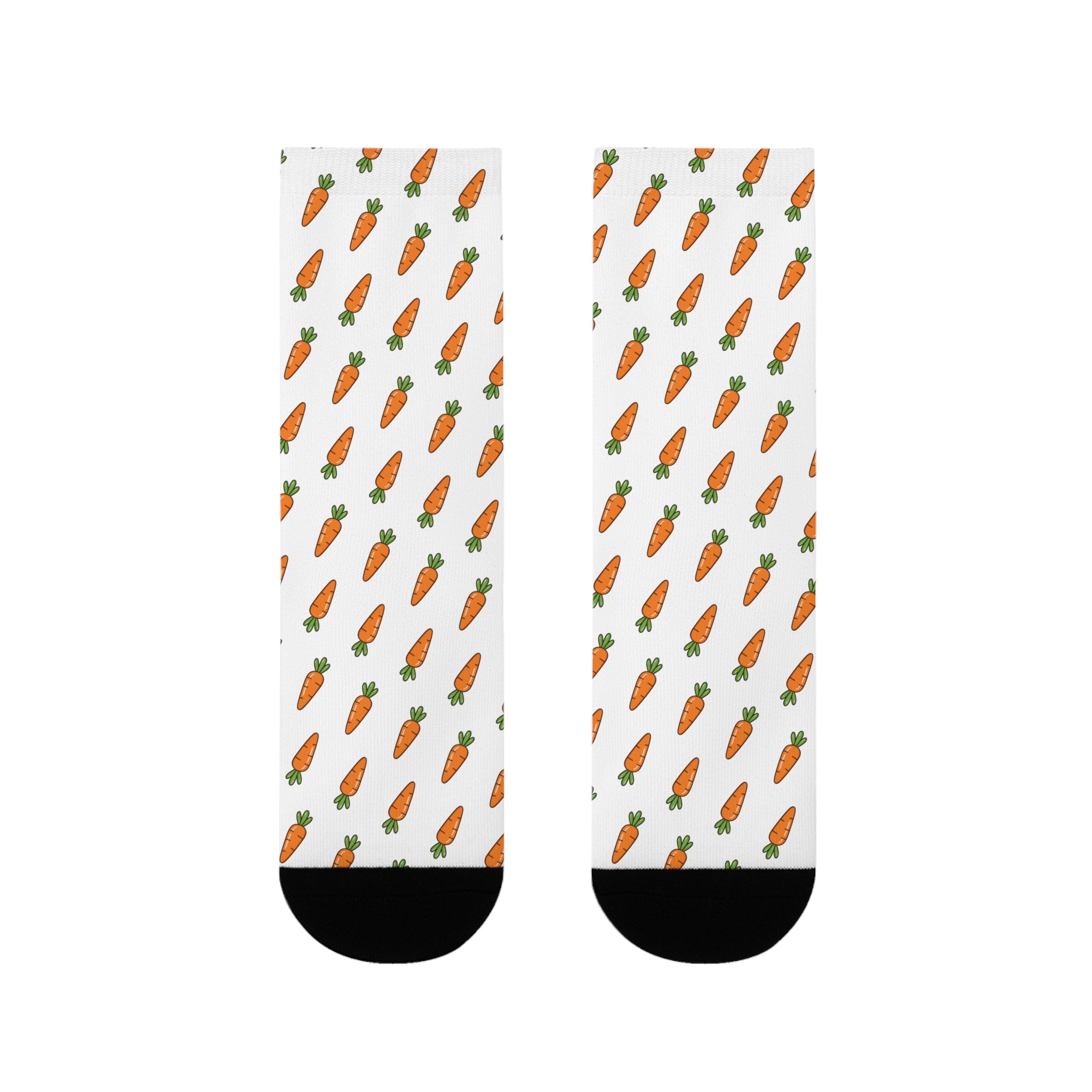 Carrot Pattern Crew Socks - Carrot Collection