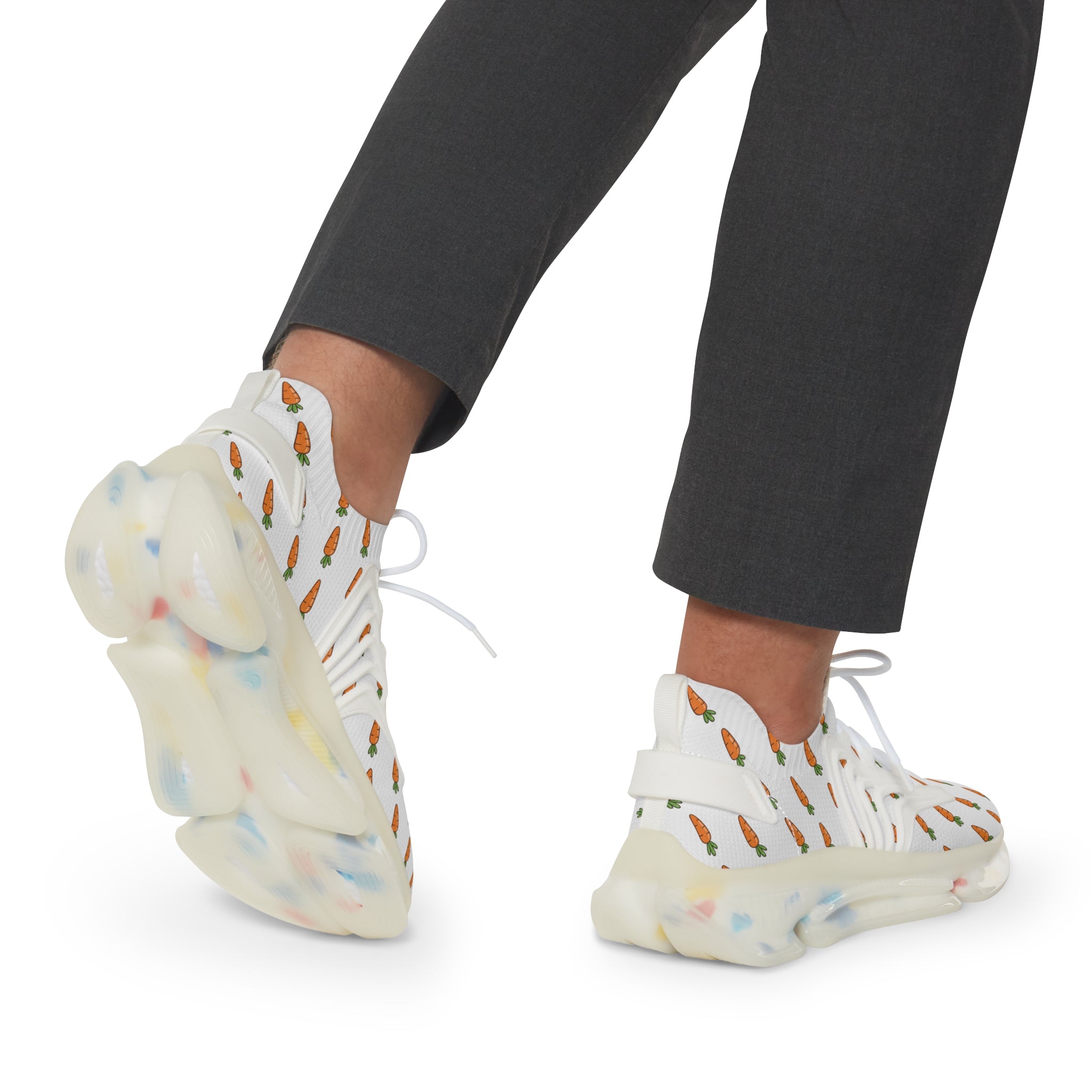 Men's Breathable Patterned Athletic Shoes - The Carrot Collection