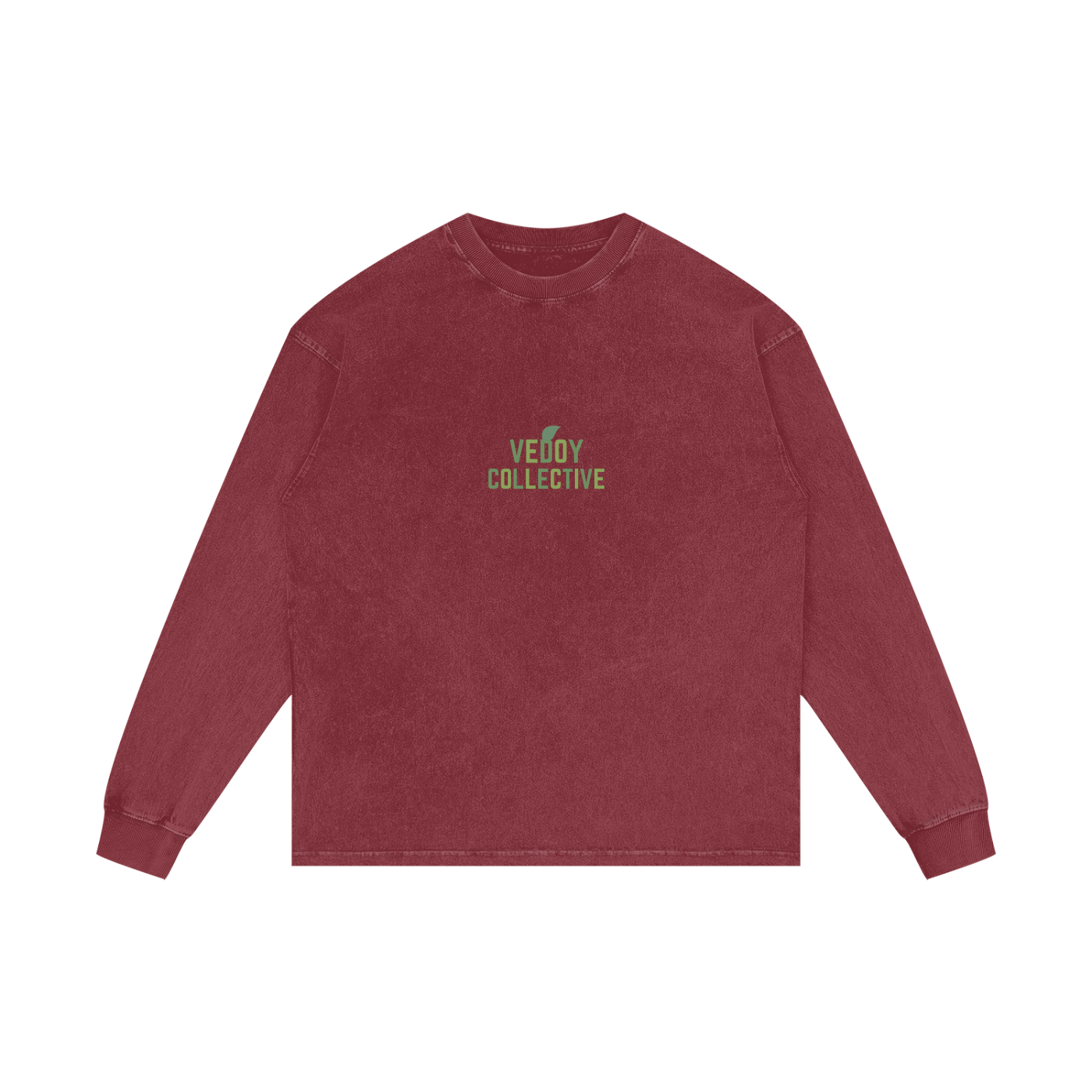 Vedoy,Collective,Sweater,Sweatshirt,Logo,Washed,Colorful,Green,Red,Blue,Unisex,Cotton,Eco,Friendly