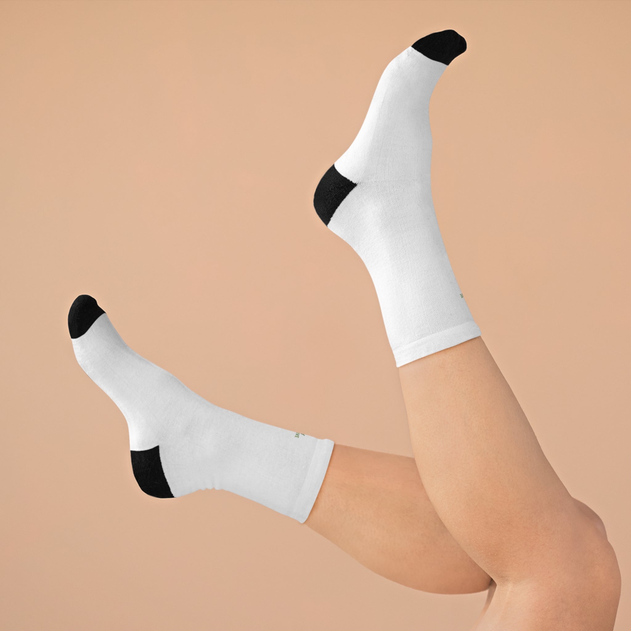 Eco-Friendly 'We Love Recycling' Crew Socks — Recycled Polyester Comfort