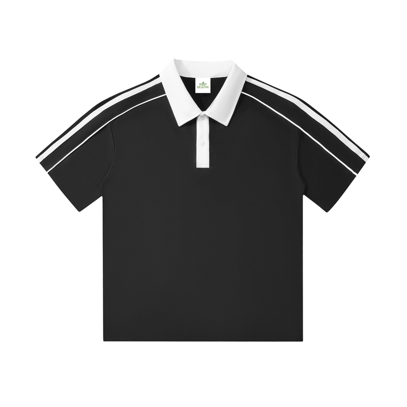 Contrast Collar,Short-Sleeve,Polo ,Shirt,Vedoy Collective,cotton,Comfy,High-Quality,Unisex,Formal