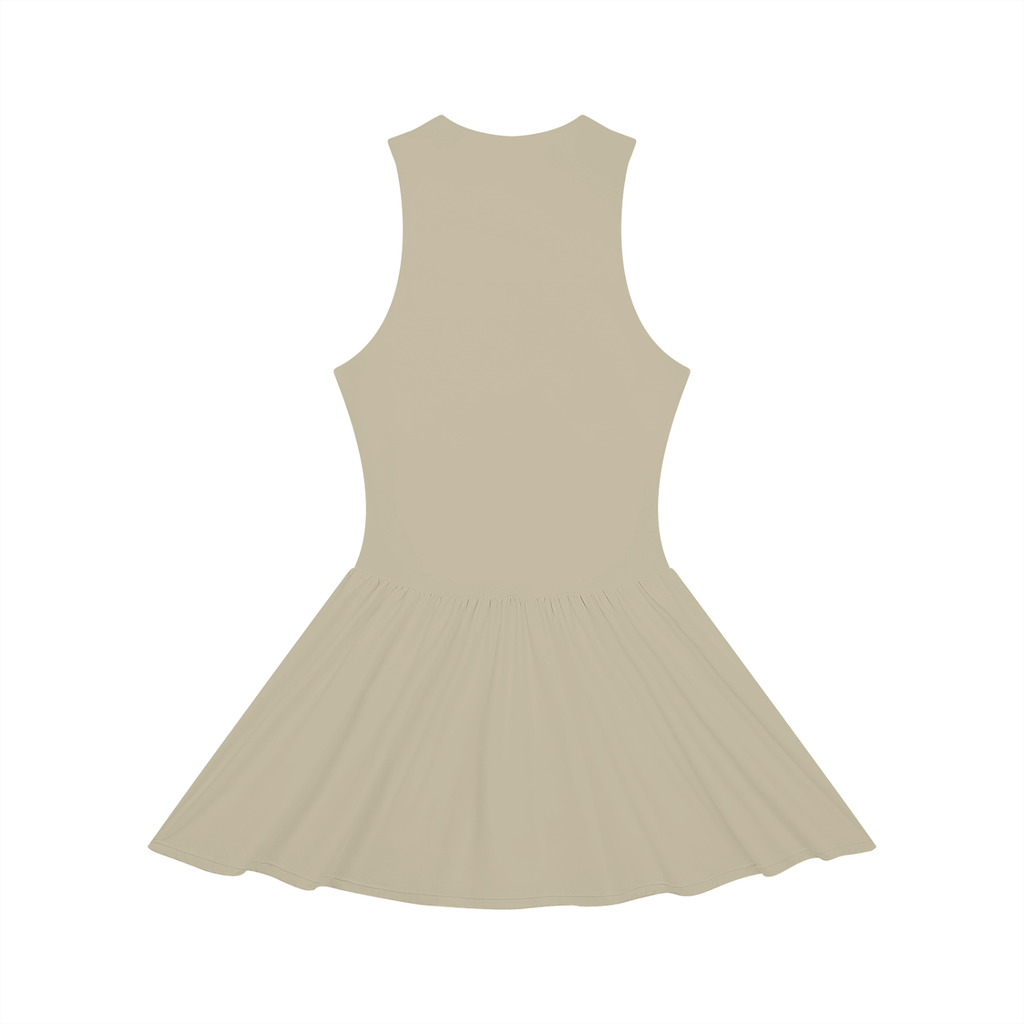 Ruched Sleeveless Full-Zip Dress