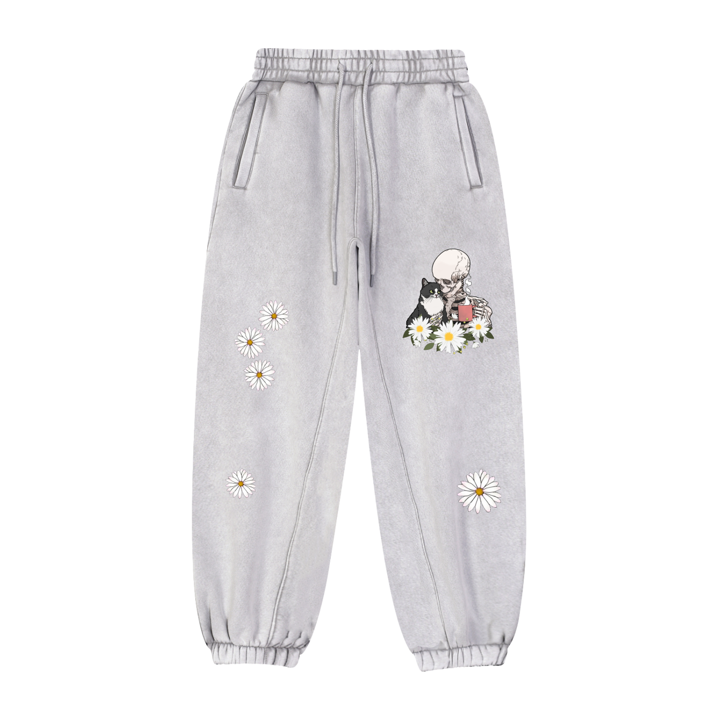 Bukser,Sweatpants,Pants,Vedoy,Flower Collection ,Flower,Flower print,Skeleton,Skjelett ,Spooky